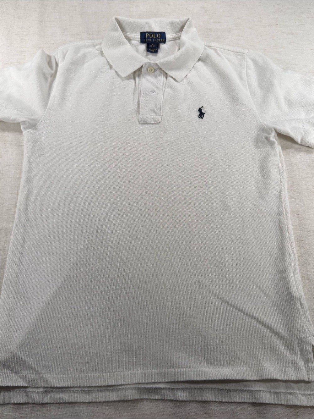 Polo by Ralph Lauren White Short-Sleeve Classic Polo with Navy Pony